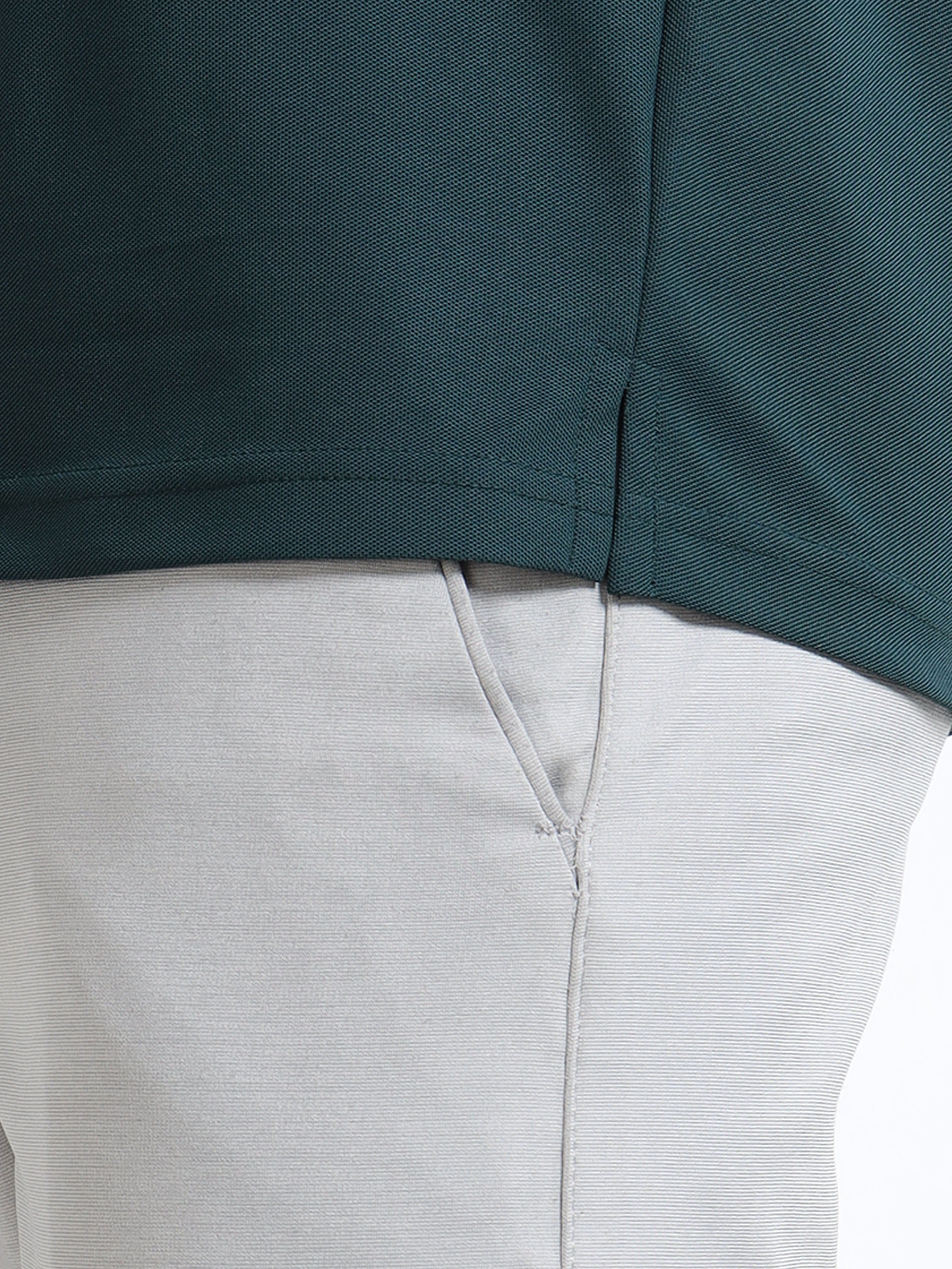 slit view aeropiq polo tshirt unisex for women Bottle Green