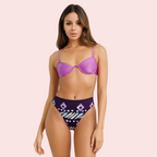 High-Waisted Tribal Geometric Print Bikini Bottom (Bottom Only)