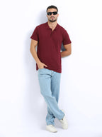 photo view organic cotton polo tshirt for men Maroon