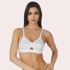 Amou White Cotton Bra 2-Pack – Soft, Breathable & Wireless Comfort