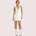 Radiance Satin Flirty Mini Dress