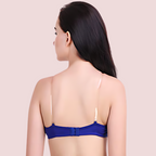 Blue Transparent Strap Bra