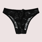 2 Pack Sexy Floral Lace Crotchless panty