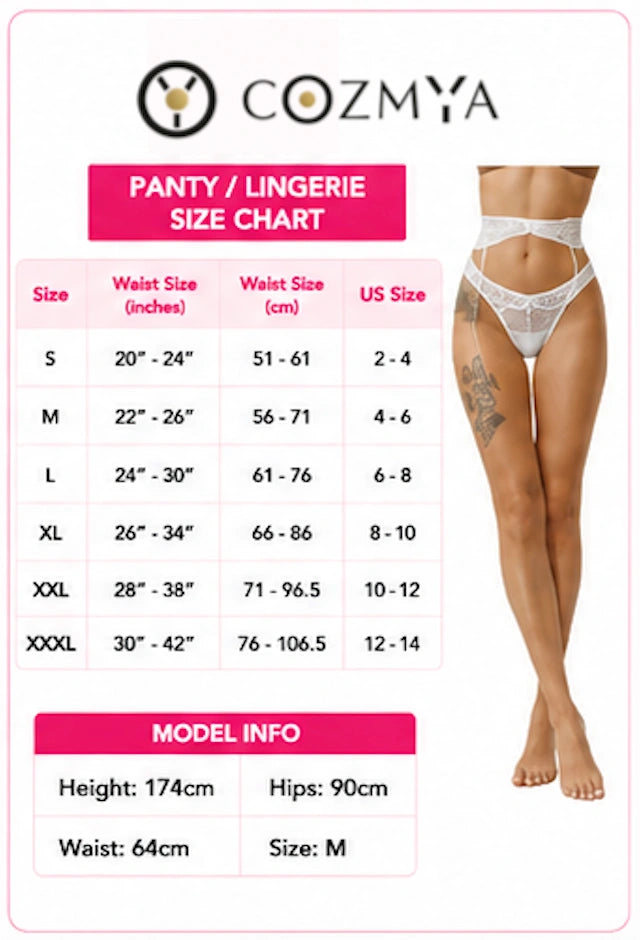 Panty & Lingerie size chart
