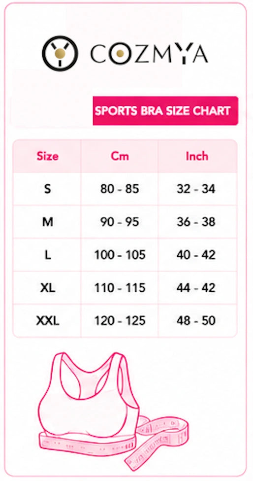 Sports Bra size chart