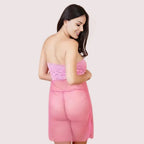 Pink Lace & Sheer Seduction Babydoll