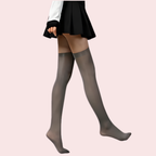 Premium Thigh-High Sheer Stockings – Pack of 2 (Grey & Nude Combo)