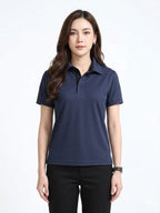 photo view aeropiq polo tshirt unisex for women Navy Blue