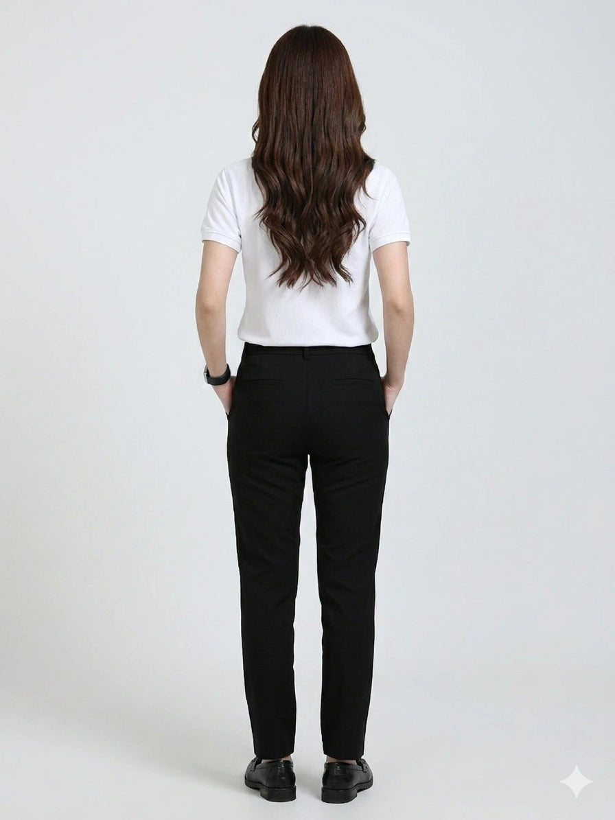 back view aeropiq polo tshirt unisex for women White