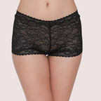 Lovely Floral Laced Sexy Boyshort
