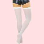 SoftSheer Thigh-High Stockings Duo (White + Nude) – Pack of 2