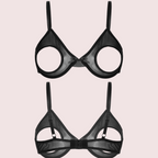 Daring & Sexy Sheer Open Cup Bralette